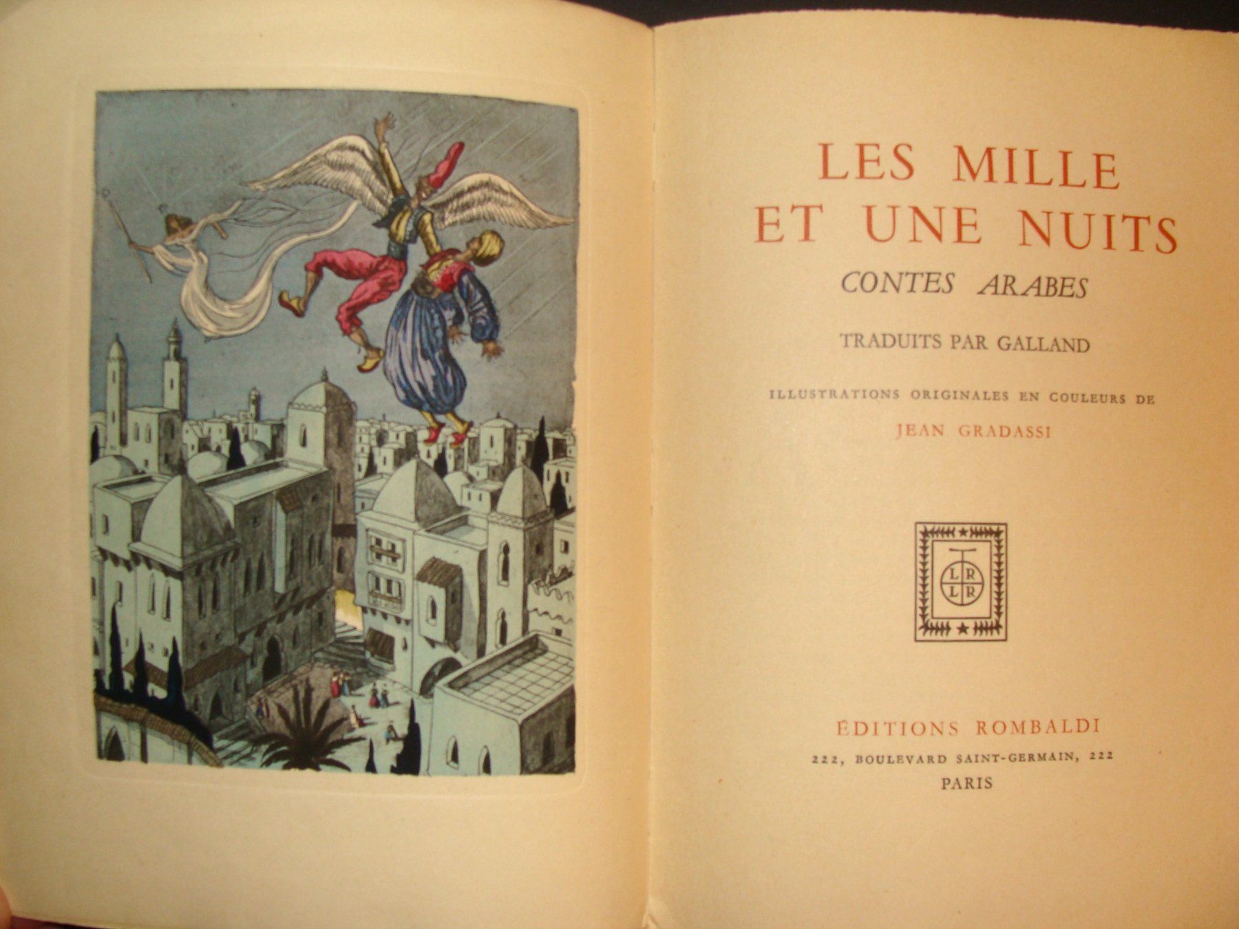 Libri: LES MILLE ET UNE NUITS Paris Rombaldi 1952 – Usato da Bern venduto da zilicchio