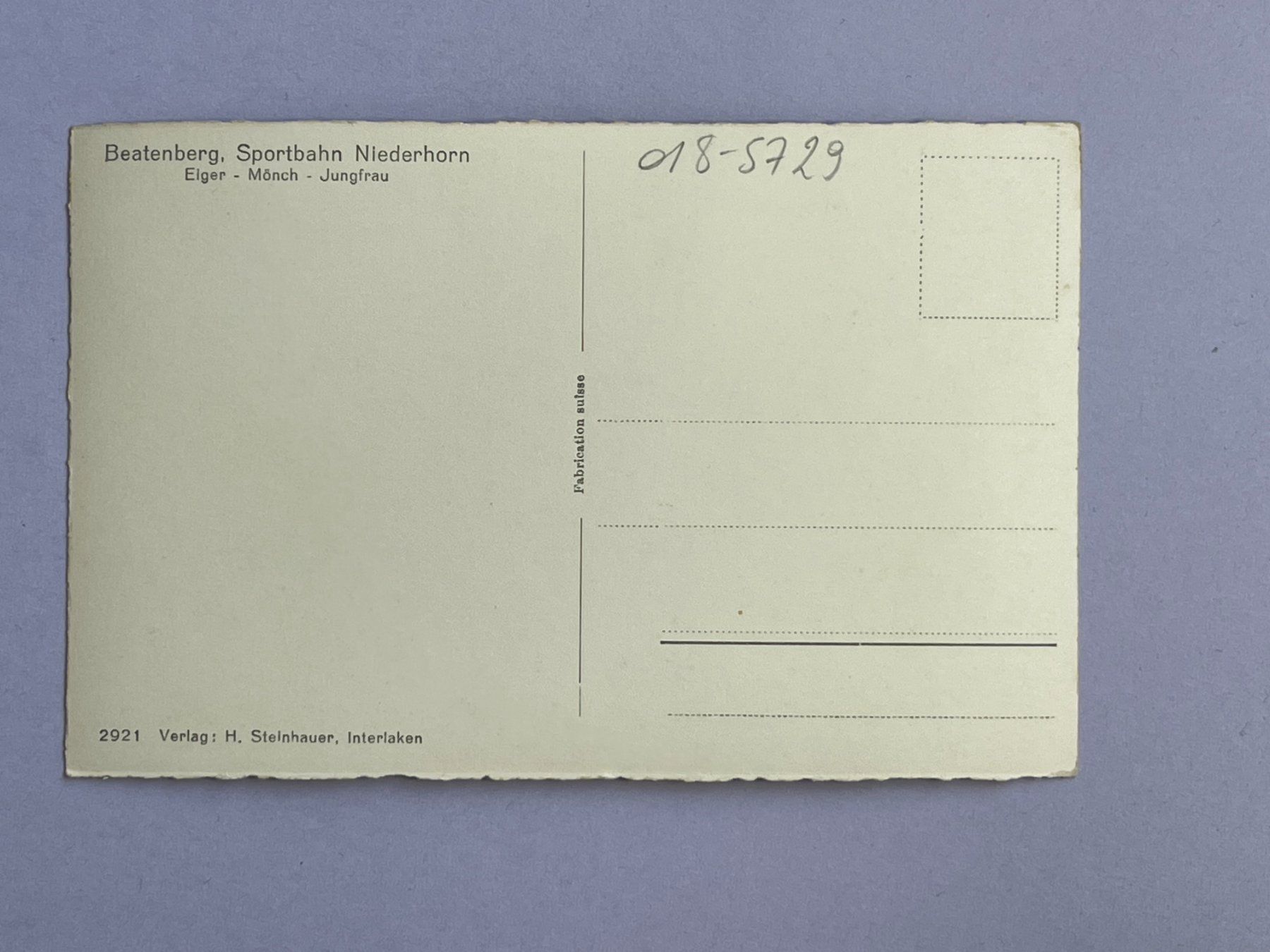 Cartoline postali: Beatenberg - Sportbahn Niederhorn – Usato da Steg VS venduto da _vinci_ 1