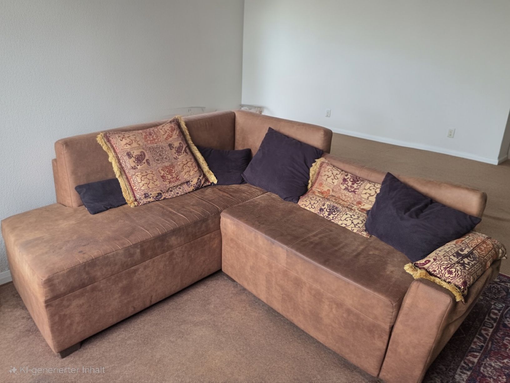 Divani: Ecksofa braun Lederoptik gebrauchter Zustand – Usato da Zürich venduto da Rini1346 1