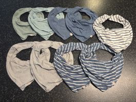 9 Baby-Dreieckslätzchen – Baumwolle – Gut erhalten