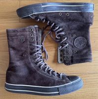 Baskets Converse montantes daim marron état neuf