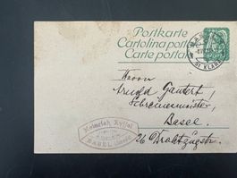 Postkarte 1923 mit Firmenstempel Basel   (G432)