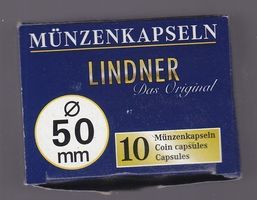 Lindner 10er Pack Münzkapseln 50 mm