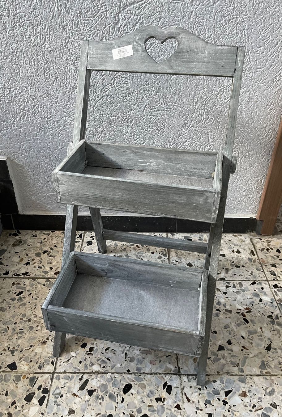 Sonstiges für Haushalt & Wohnen: Blumenständer klappbar grau 2 Pflanzenfächer Holz – Neu und originalverpackt aus Basel von Seifehuesli 1