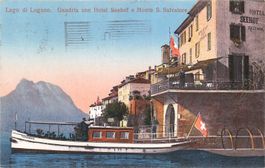 Lago Lugano Gandria barca Boot animata hotel seehof