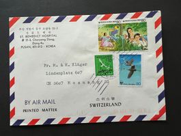 Flugpost Korea nach Schweiz 1988  (R909)