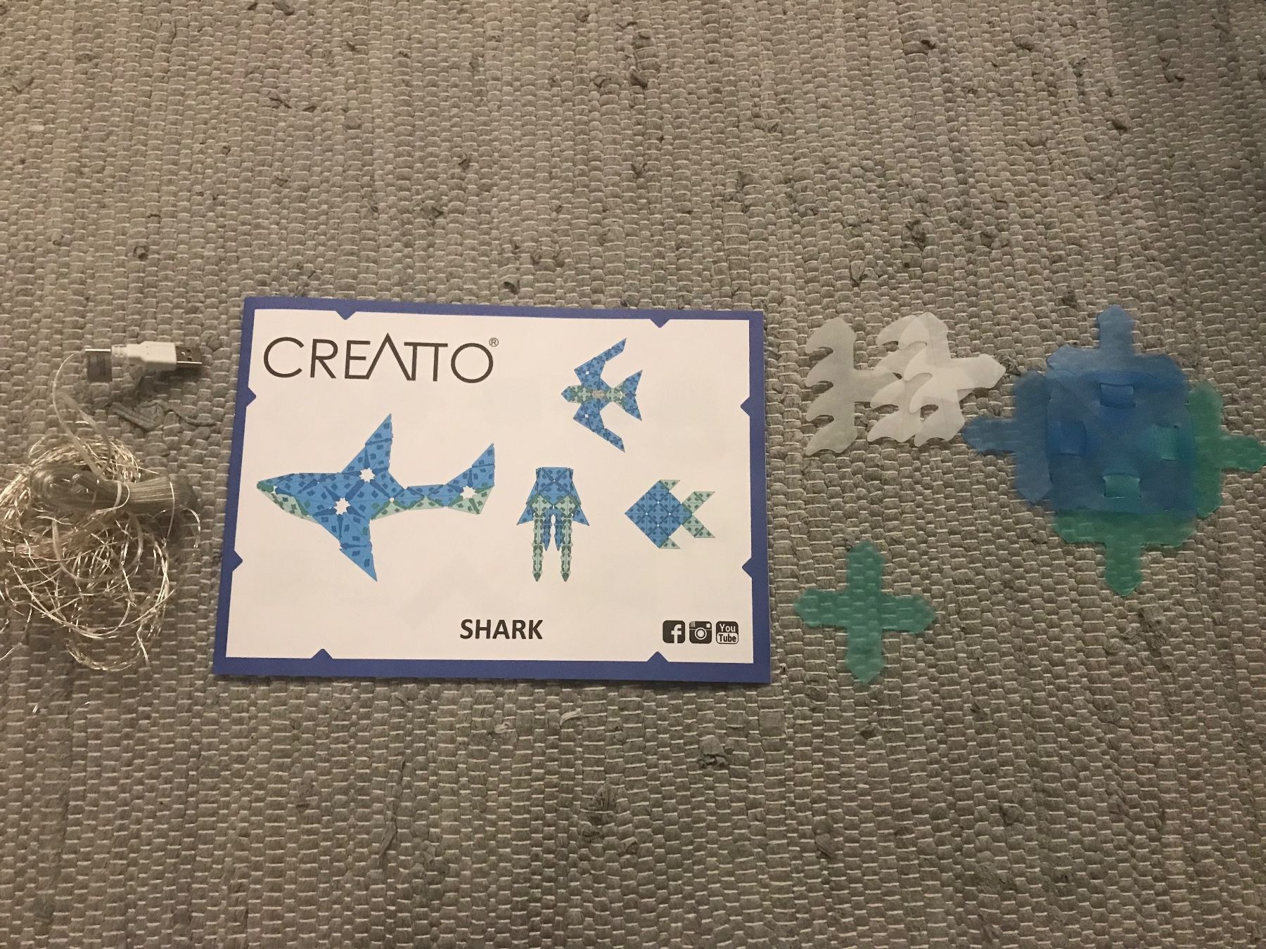 Spiele: CREATTO Shark - 3D Creations mit LED - Danish Design ab 10J – Gebraucht aus Affoltern am Albis von variablend 8