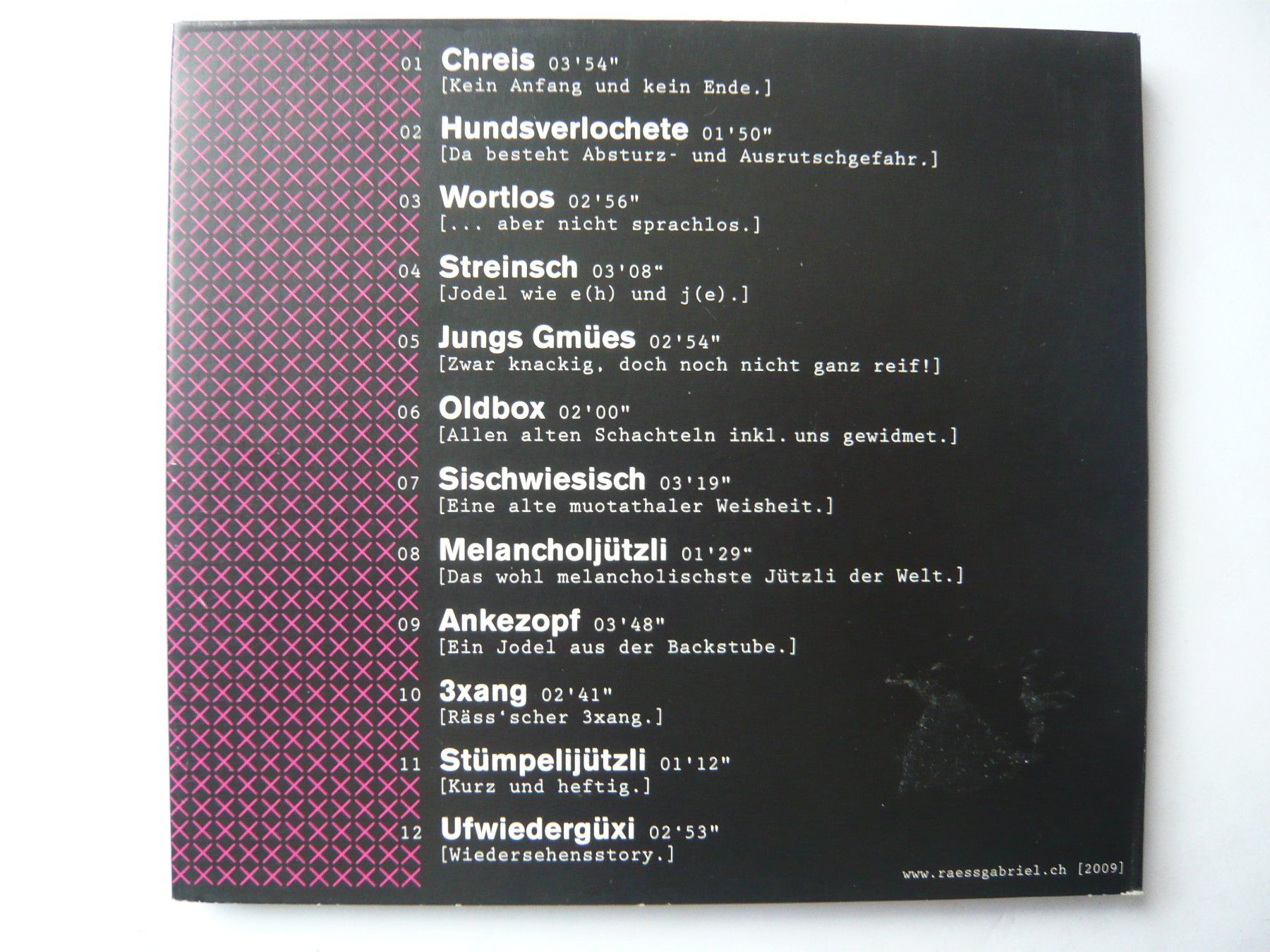CD: DUO RÄSS - GABRIEL (Wortlos) – Usato da Winterthur venduto da Cajun 2