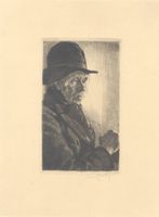WOLFF Hermann (1893-1991) - Portrait - Kupferstich