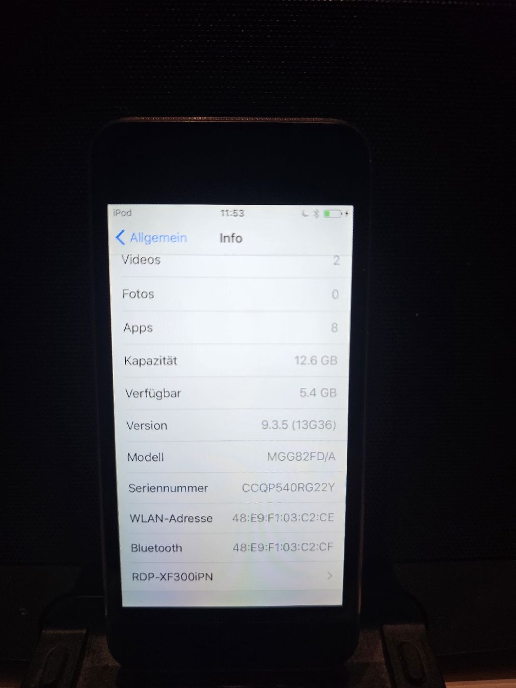 Sony Telefoni cellulari / Smartphones: Ipod touch 5G mit Sony wireless Dockingstation – Usato da Seuzach venduto da hwulf 3