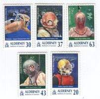 Briefmarken "Taucher". Alderney