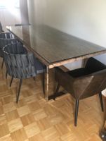 KARE Massiver Esstisch mit Glassplatte