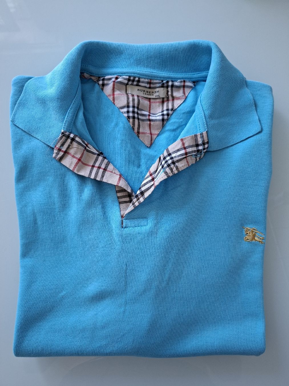 Burberry Magliette Polo: Polo Burberry turquoise, taille M,  – Usato da Renens VD venduto da ser_j2fn 6