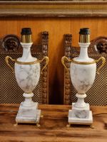 Paar Hollywood Regency Marmor Lampen Gold