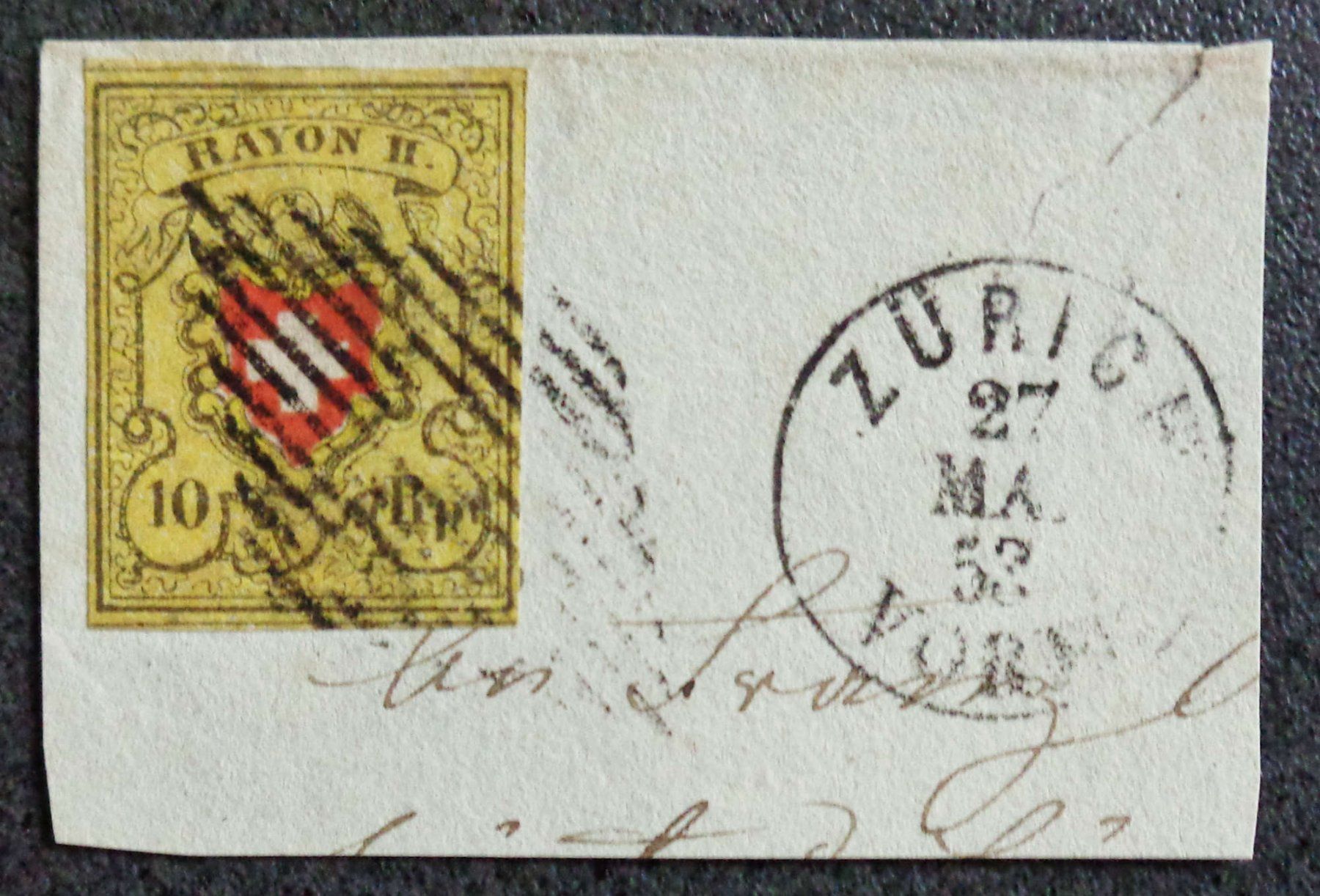 Tutti i francobolli: SWITZERLAND 1850: Rayon II, constat Marchand – Usato da Le Locle venduto da timbrettino