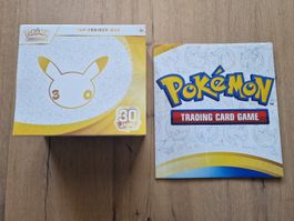Neu Pokémon Top-Trainer-Box 30 Jahre ETB DE + Poster 