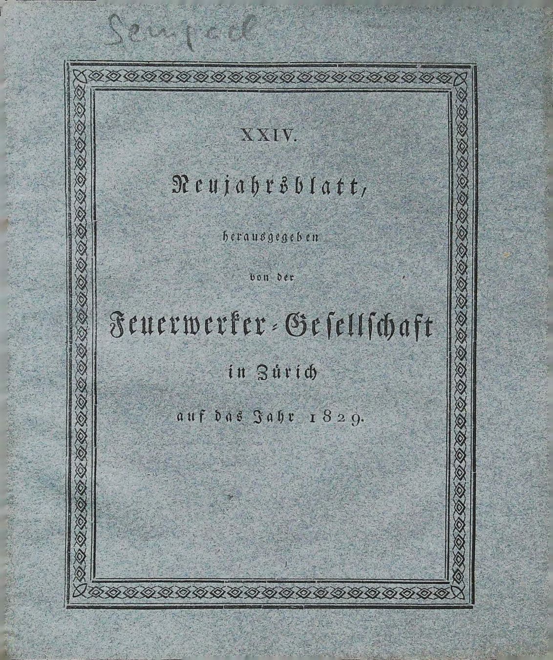 Incisioni: Sempach Neujahrsblatt 1829 – Usato da Rafz venduto da Helvet32 2