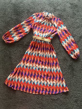 Midikleid mit Puffärmel, farbenfroh  Gr.M(neuwertig)