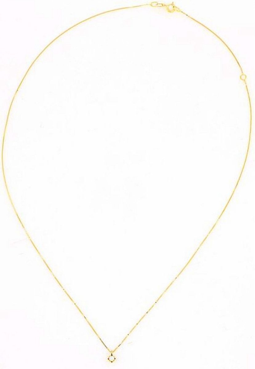 Ketten: 18K Gelbgold Collier mit 0.1ct Diamant – Neu (gemäss Beschreibung) aus Untersiggenthal von TimeandShine 1