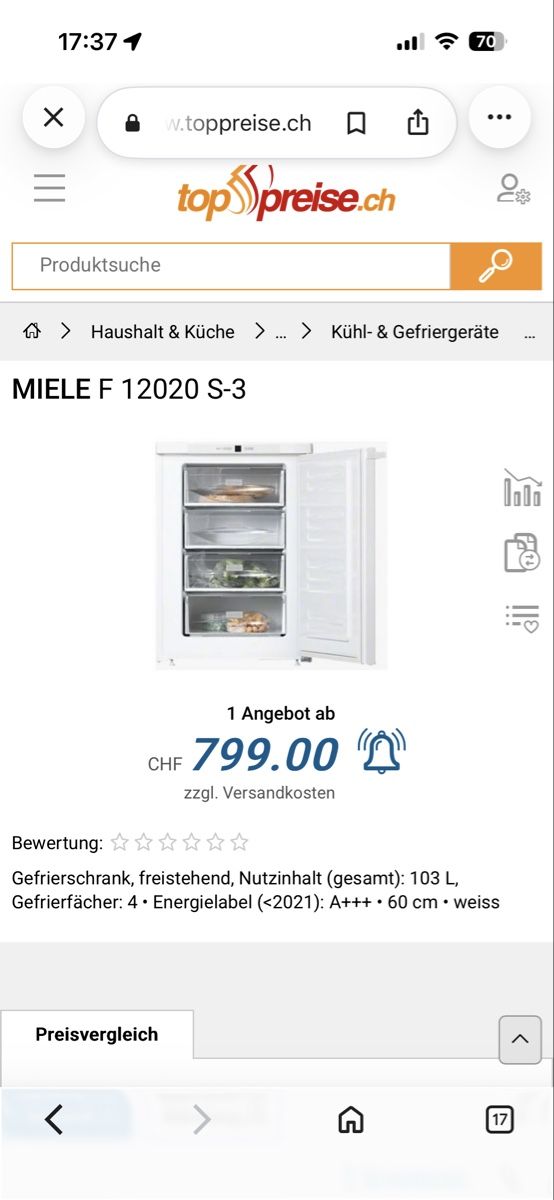 Congélateurs: MIELE Gefrierschrank  – D'occasion à Gränichen par R.7 8
