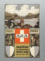 rare PK Sportfest des Schweiz. Radfahrer Bundes 1921