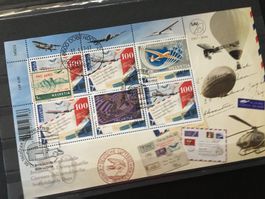 Klbg 50. Tage der Aerophilatelie 1609 + F32 F46 F48  unikat