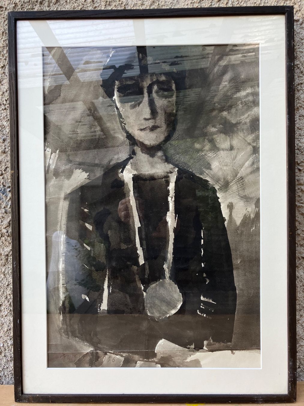 Poster & Bilder: Porträt Tusche, 1956 – Gebraucht aus Wetzikon ZH von artefix