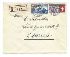 Brief 1939: Expo Zürich, Lugano nach Aarau Ganzsache