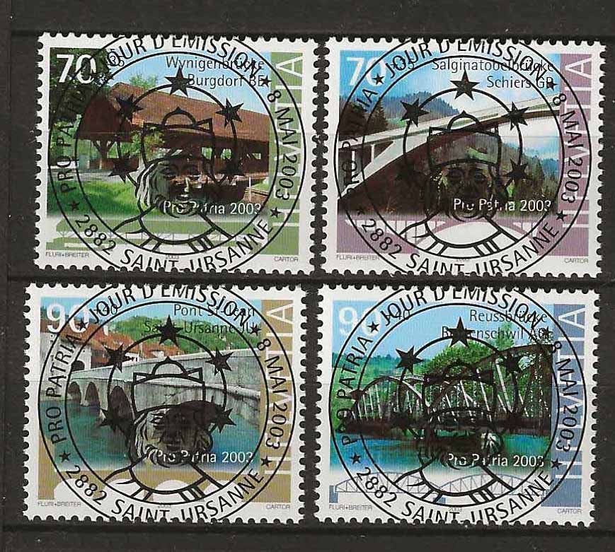 Tutti i francobolli: Vp2003- Pro Patria 2003 vollstempel – Usato da Trélex venduto da Phil_Albert
