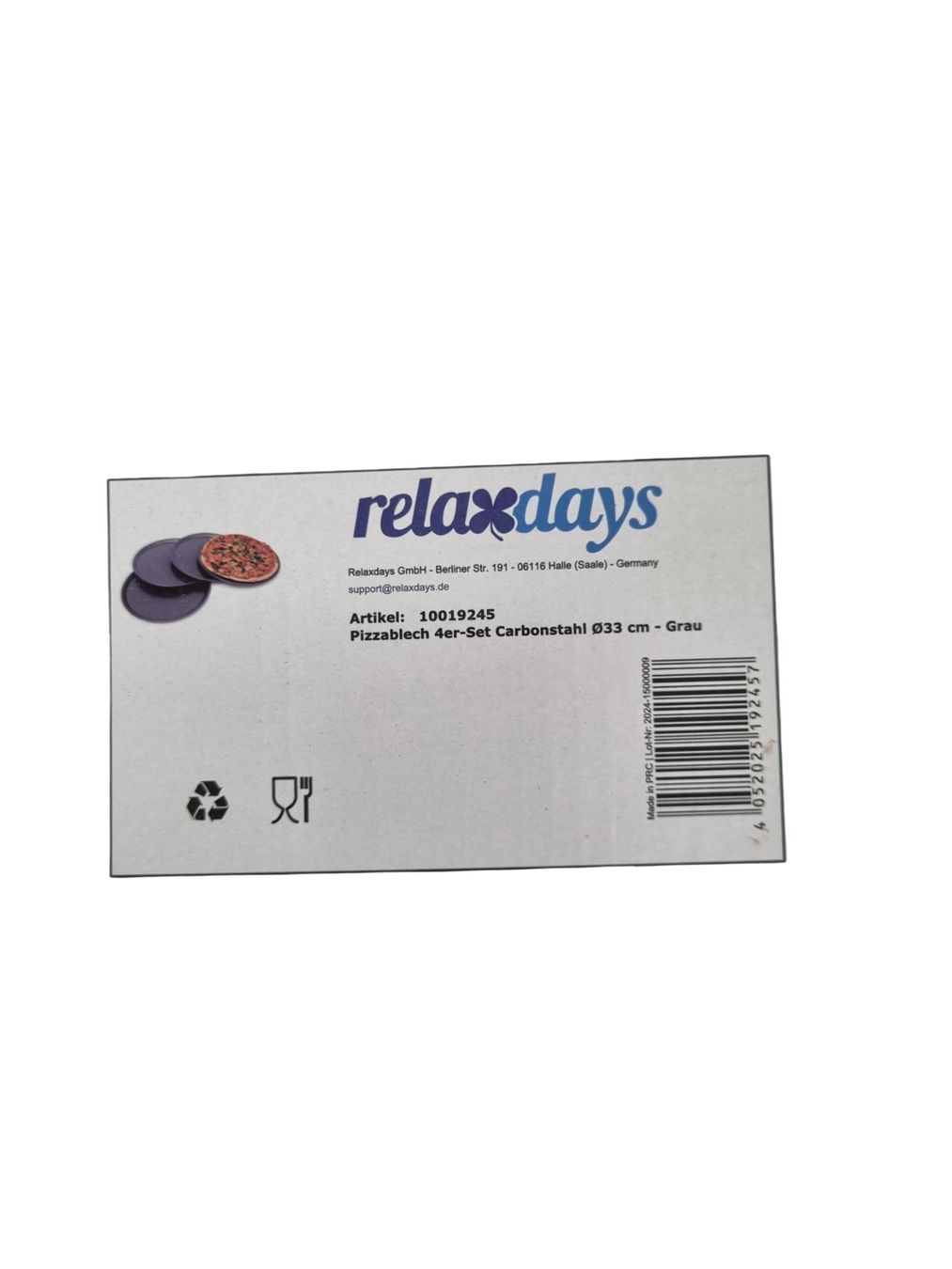 Teglie da forno: RELAXDAYS Pizzablech 4er-Set Carbonstahl – Nuovo (secondo la descrizione) da Wangen b. Olten venduto da Restwert_Wangen 2