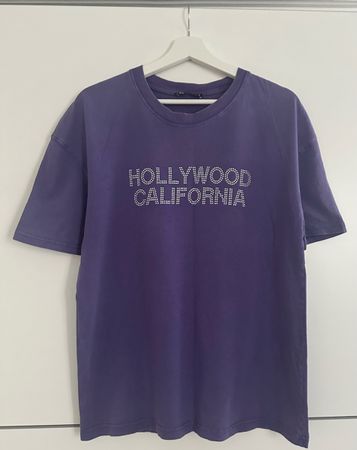 Neuwertig! ZARA T-SHIRT mit Strass-Schrift. Gr. 42