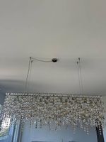Grosse Kristall Hängeleuchte 120 cm  Esstischlampe