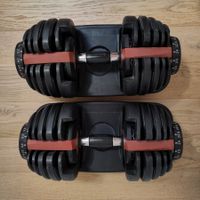 Zwei verstellbare Hanteln 2.5 - 24 kg