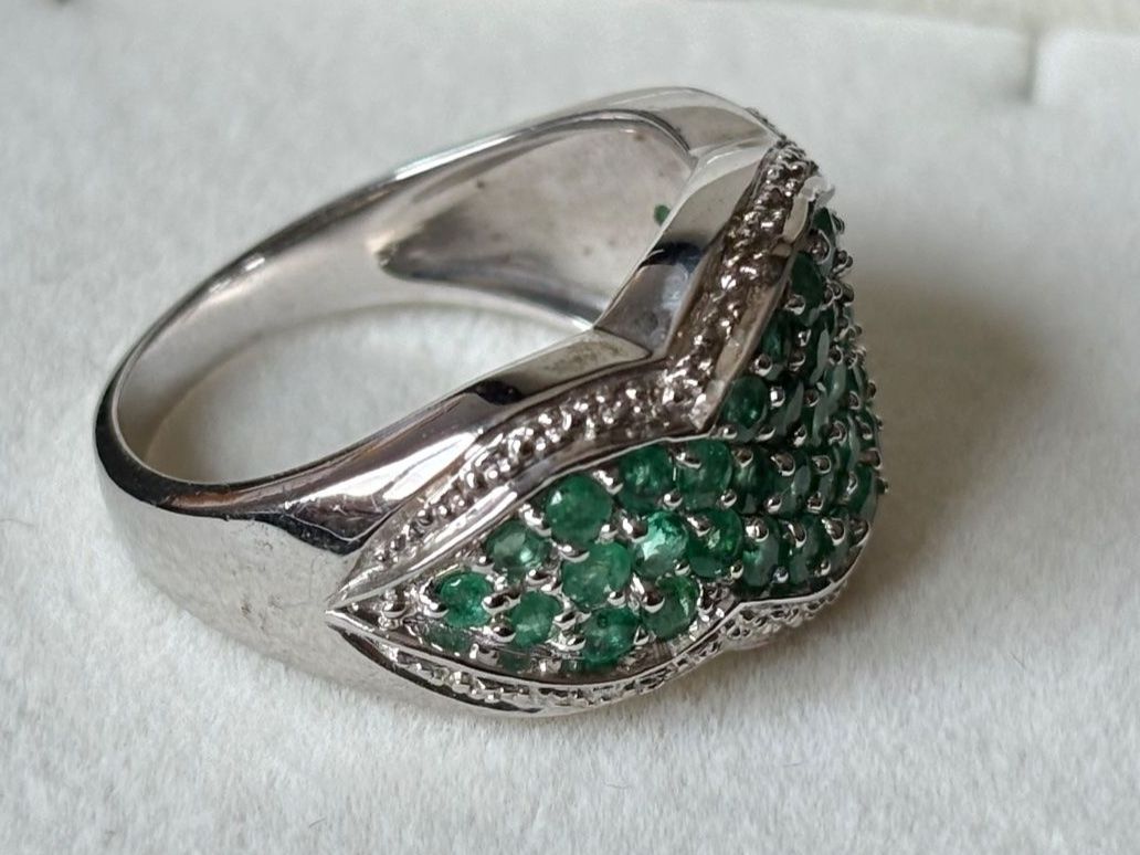 Bagues: Smaragd Ring, Silber 925, Gr. 60 – Neuf (Voir description) à Brugg AG par lau_9rvy 3