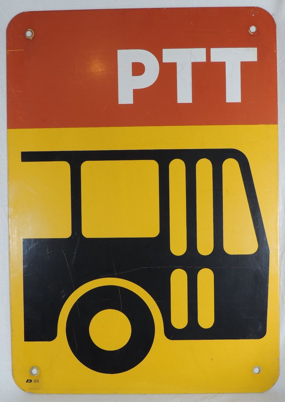 Schilder: Postauto Haltestelle, PTT Schild – Gebraucht aus Duggingen von doogbua