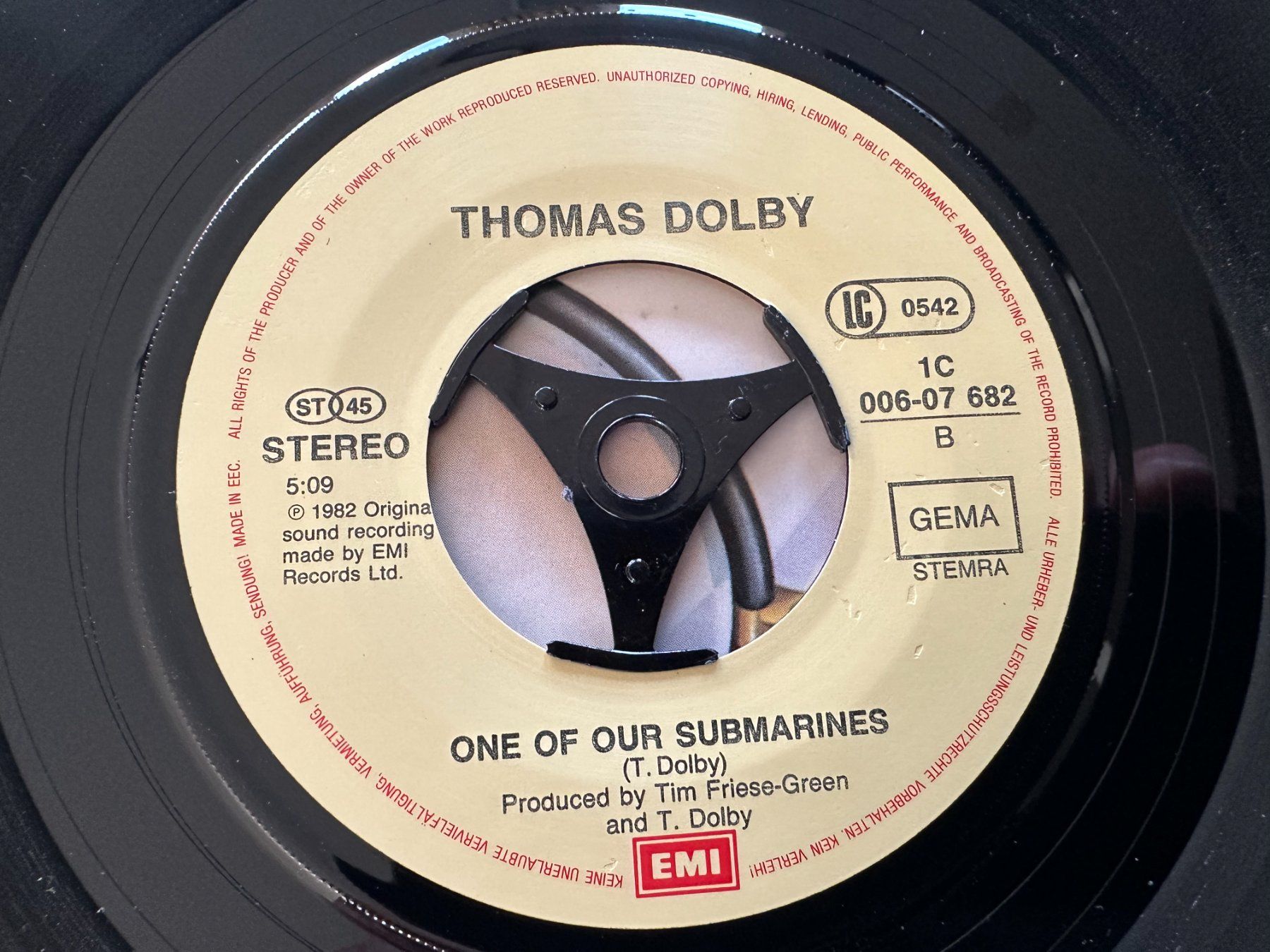 Dischi in vinile: THOMAS DOLBY 7 SHE BLINDED ME WITH SCIENCE – Usato da Sion venduto da jaipur1401 1