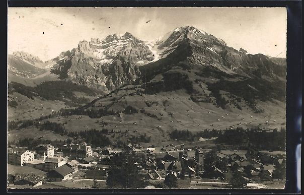 Cartoline postali: Adelboden, Teilansicht mit Kleinlonner,  – Usato da Berlin venduto da bartko-reher