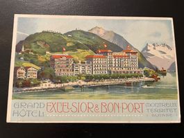 Grand Hôtel Excelsior&Bon-Port Montreux-Territet // ca. 1910