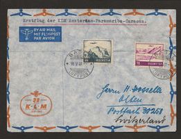 1949 Fremder Flug ab CH  KLM Amsterdam - Paramaribo Caracas