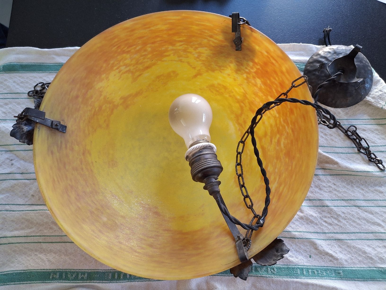 Lampade: Lustre en verre Muller Frères – Usato da Yverdon-les-Bains venduto da beth6700 1