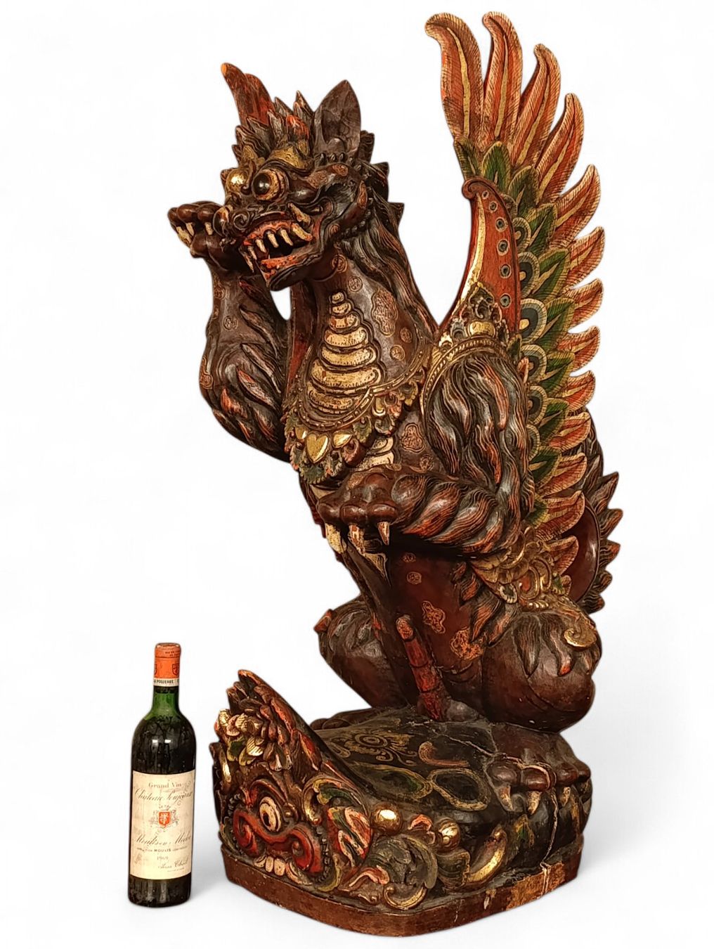 Skulpturen & Statuen: Riesige balinesische Tempel Figur - Drachen / 102 cm – Gebraucht aus Hochfelden von Relict