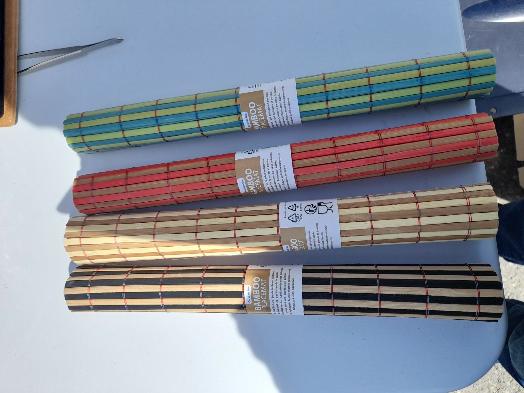Set di tavolo e panche: Bambus Tischset 4 Stück – Nuovo e nell'imballaggio originale da buttikon sz venduto da hsftbu 1