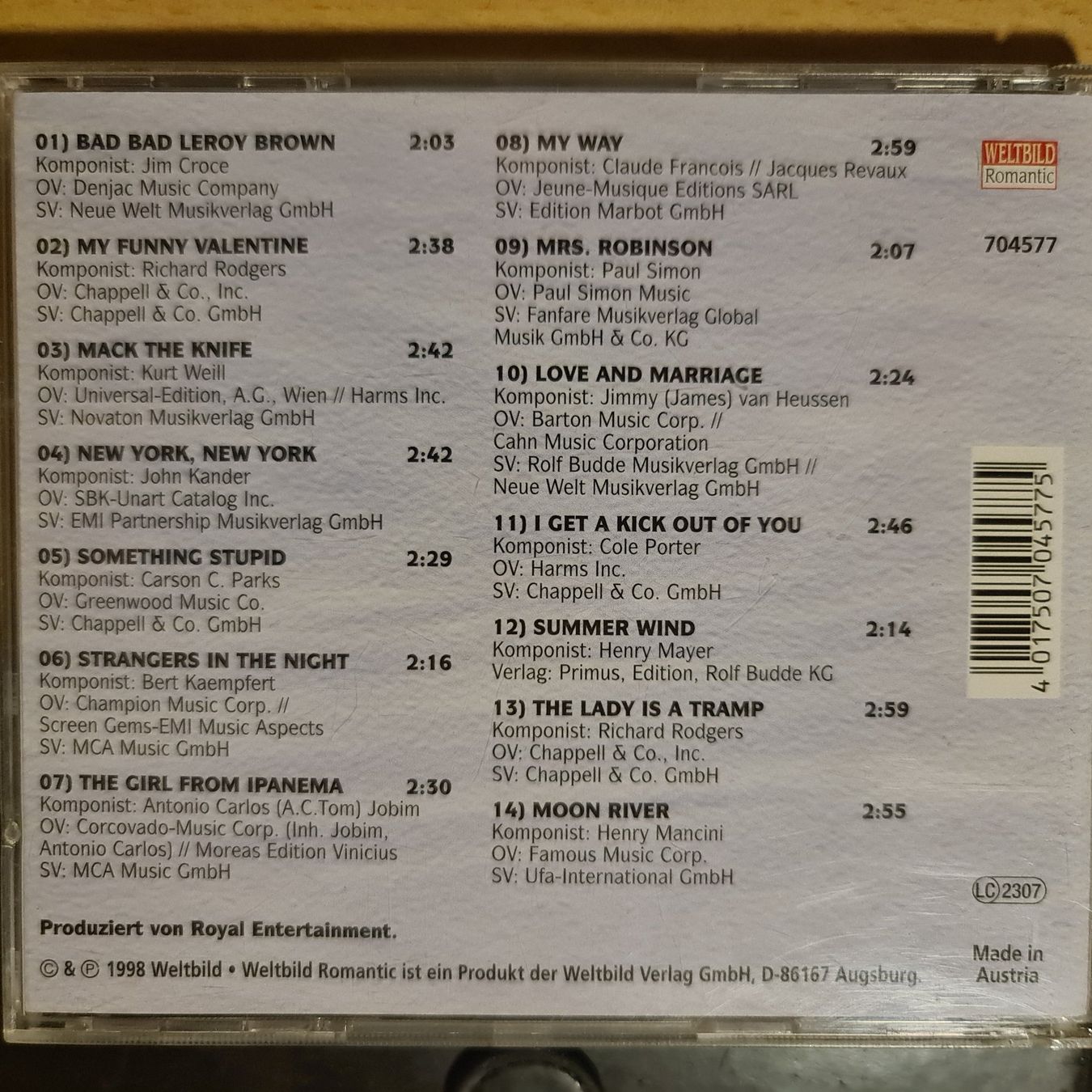 CD: Das Romantic Orchestra plays Frank Sinatra – Usato da Dintikon venduto da Vexi 1