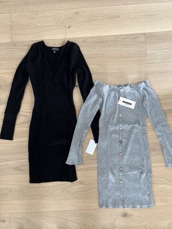 Kleider Set, Grau und Schwarz, Grösse M, Top!