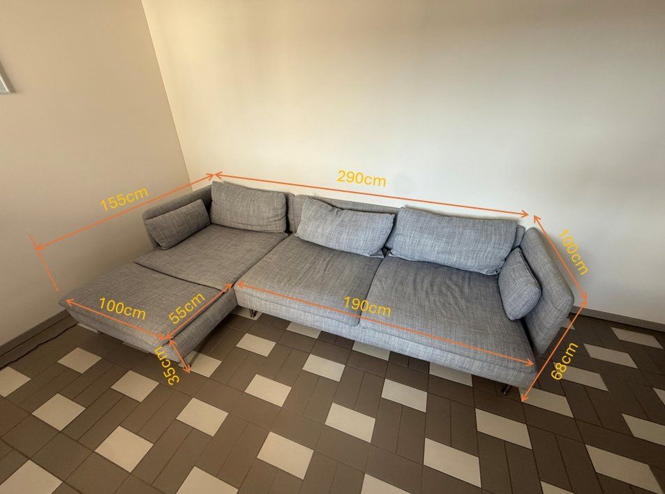 Sofas: Modernes Ecksofa in Hellgrau (Stoff) – D'occasion à Schlieren par ale_s2f8 2