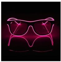 LED Brille Pink Partybrille Fasnachtskostüm Glasses occhiali
