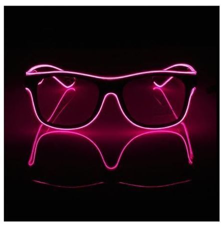 LED Brille Pink Partybrille Fasnachtskostüm Glasses occhiali