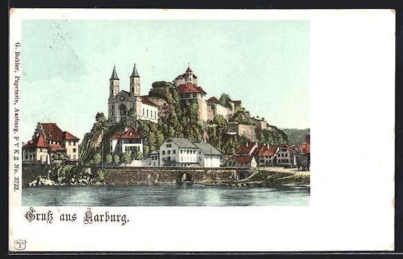 Cartoline postali: AK Aarburg, Blick zum Ort, 1902 – Usato da Berlin venduto da bartko-reher