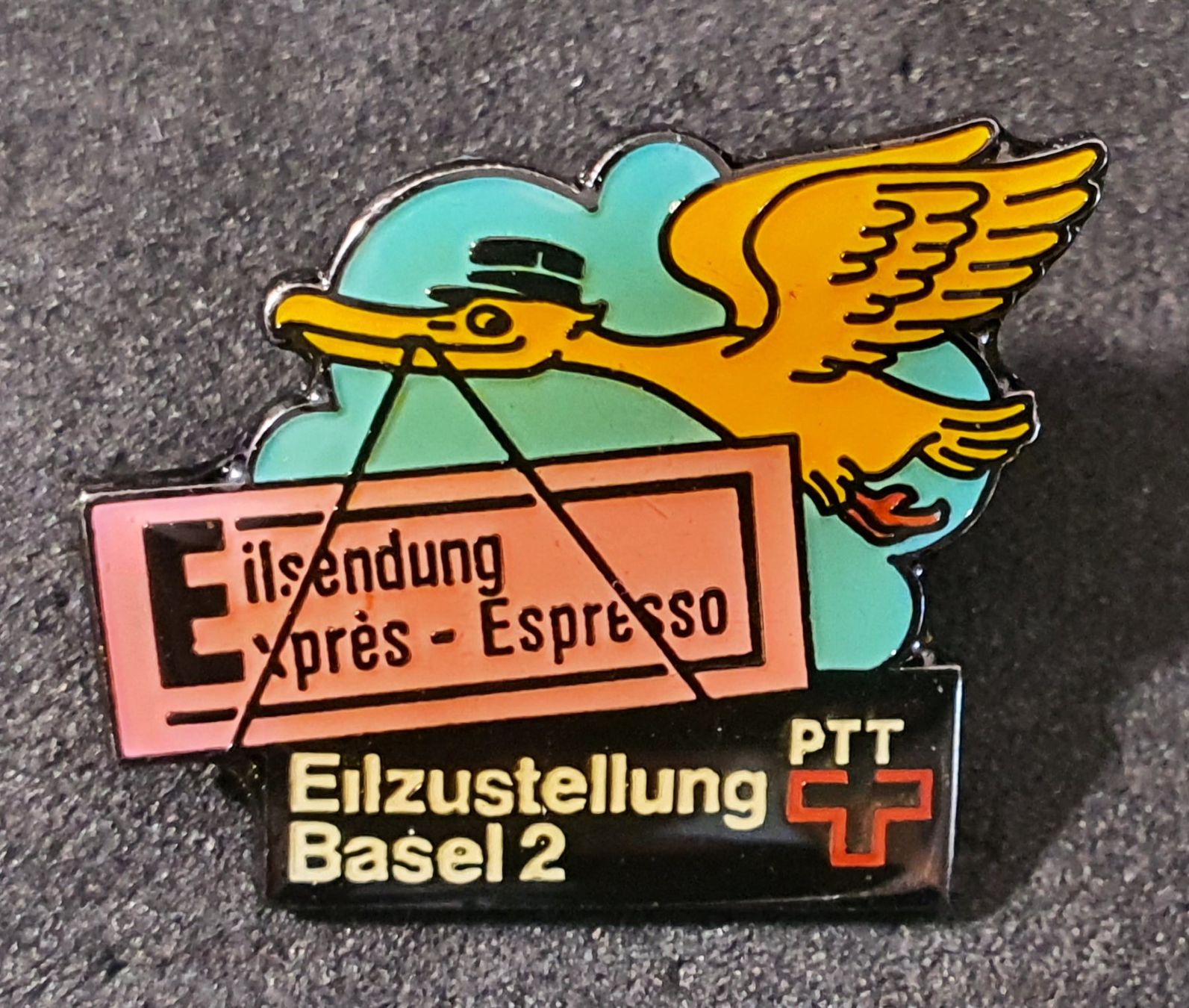 Placchette & Badge: CC940 - Pin Eilsendung Express PTT Eilzustellung Basel – Usato da Reinach BL venduto da Boston-Verkauf