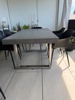 Esstisch Betonoptik mit 6 Stühlen 160x90cm guter Zusta